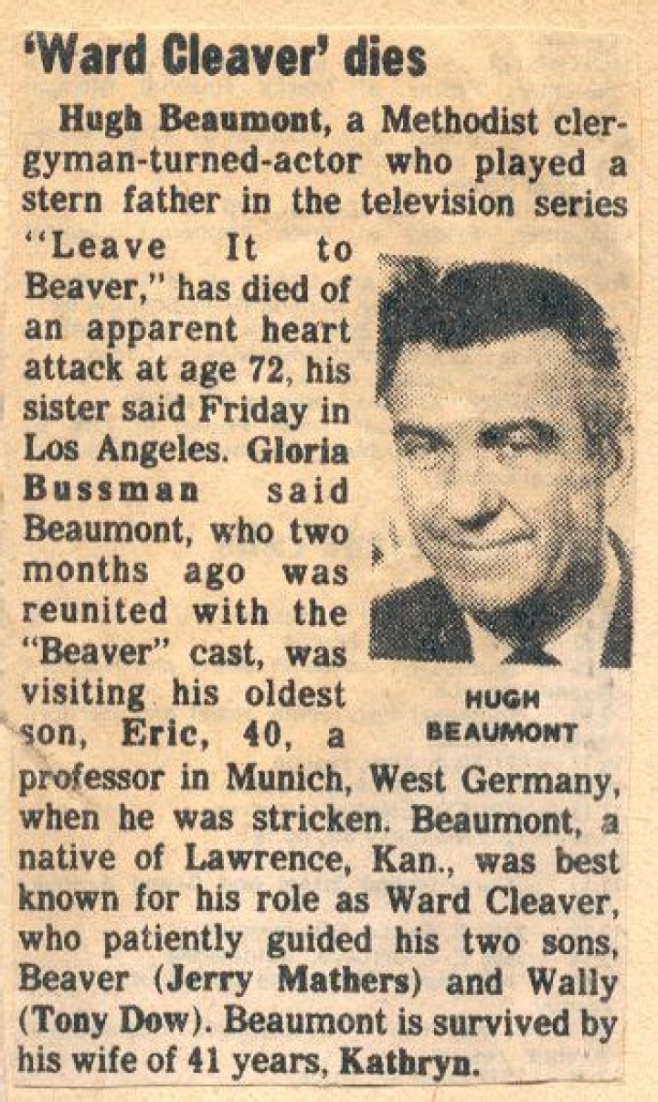
Hugh Beaumont Obituary, What was Hugh Beaumont Cause of Death? 